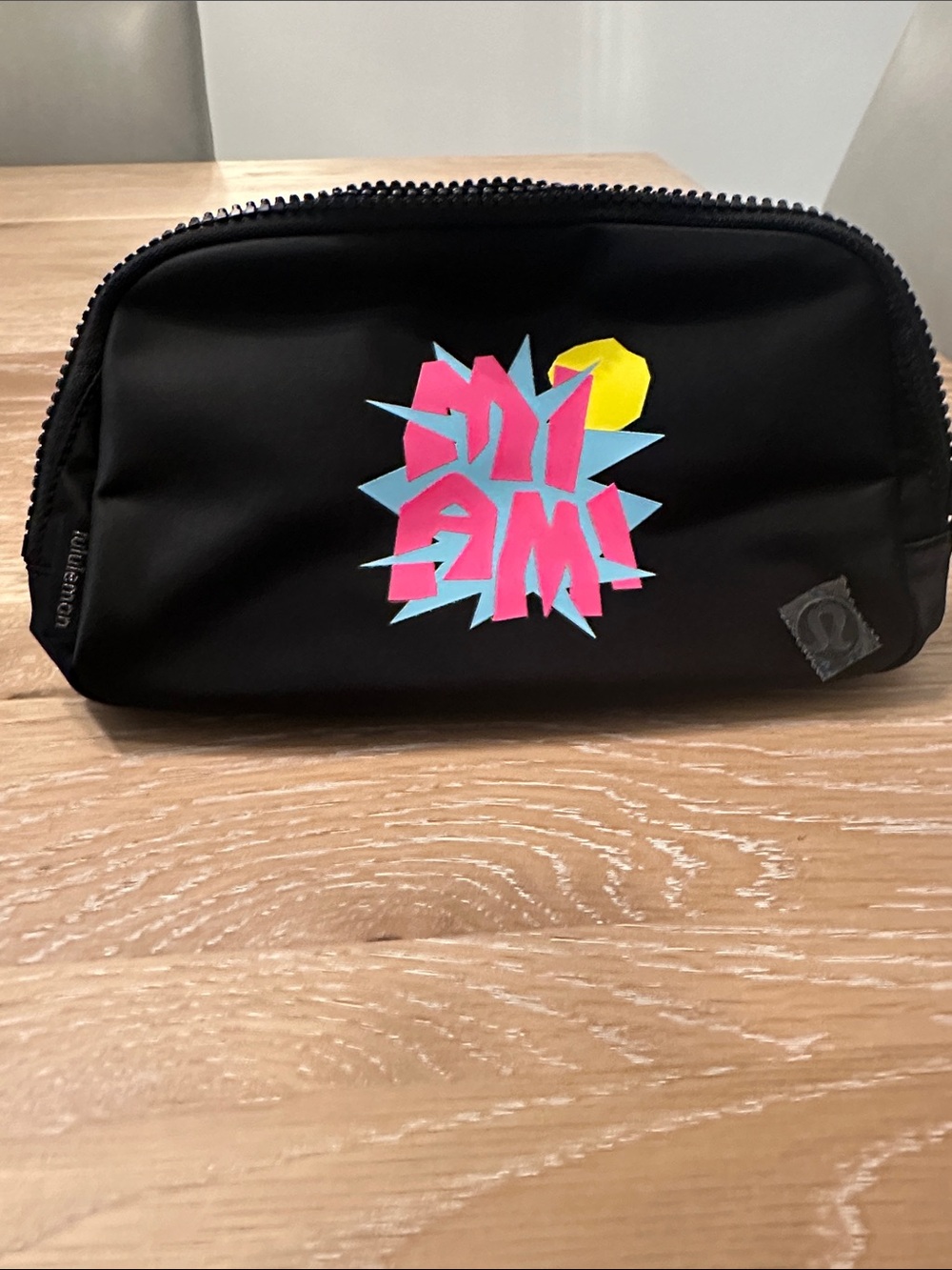 lululemon athletica Black Belt Bag with Miami  Graphic